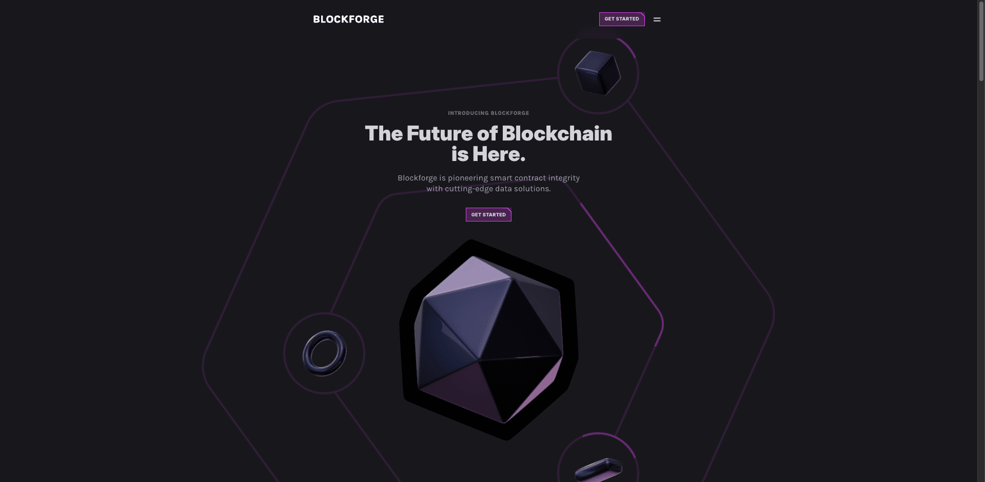 Dark Blockchain SaaS Website preview